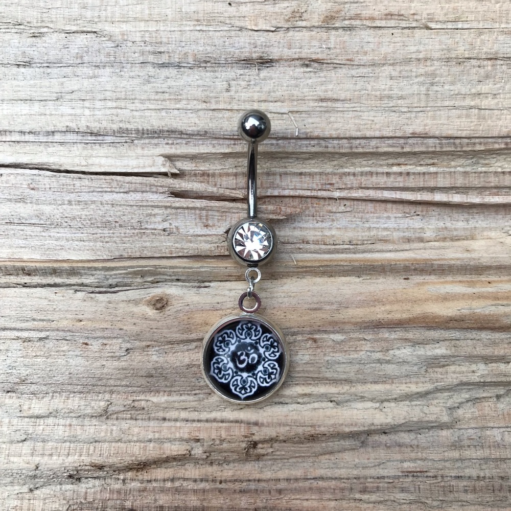 Om Boho Belly Button Ring‎
